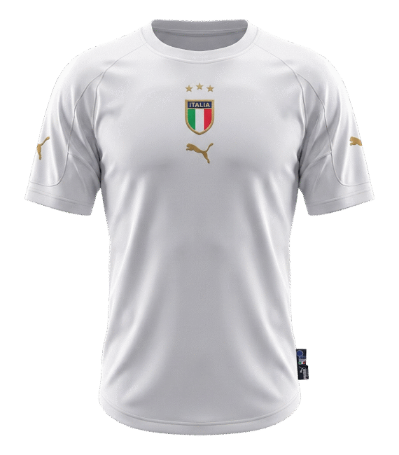 Italy Away Soccer Jersey Retro 2004