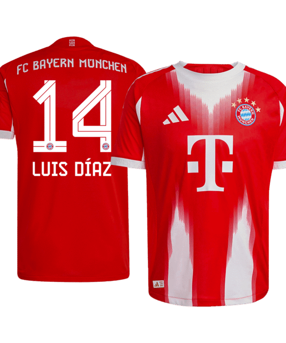 Bayern Munich LUIS DÍAZ #14 Home Soccer Jersey Authentic 2025/26