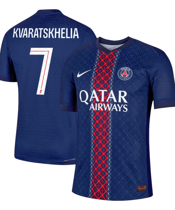PSG KVARATSKHELIA #7 Home Soccer Jersey Authentic 2025/26