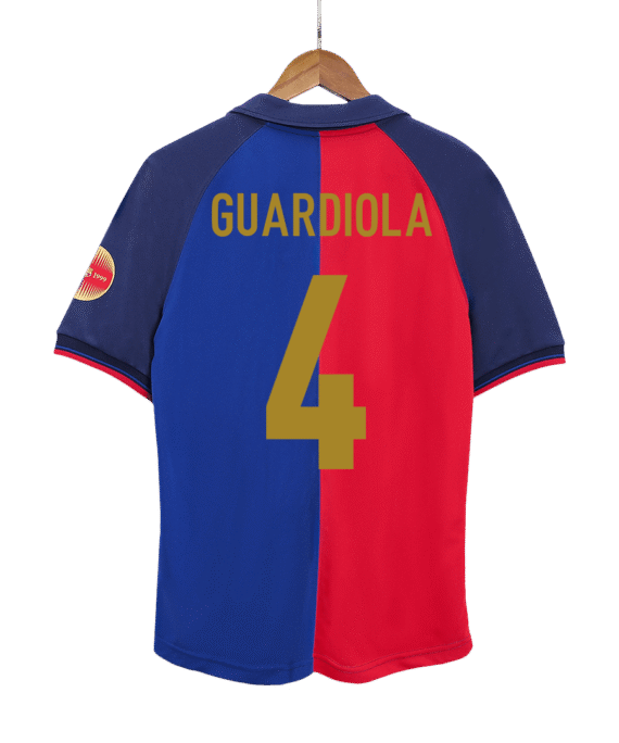 Barcelona GUARDIOLA #4 Home Soccer Jersey Retro 1999/00 - 100th Anniversary