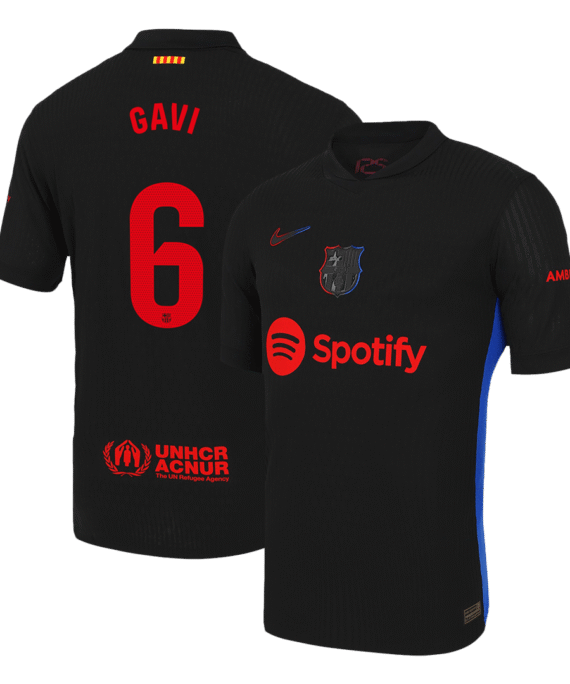 Barcelona GAVI #6 Away Soccer Jersey Authentic