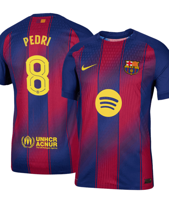 Barcelona PEDRI #8 Home Soccer Jersey Authentic 2025/26 - UCL Edition