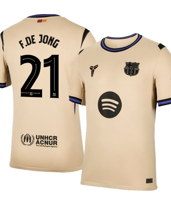 Barcelona F.DE JONG #21 Away Soccer Jersey 2025/26 - UCL Edition