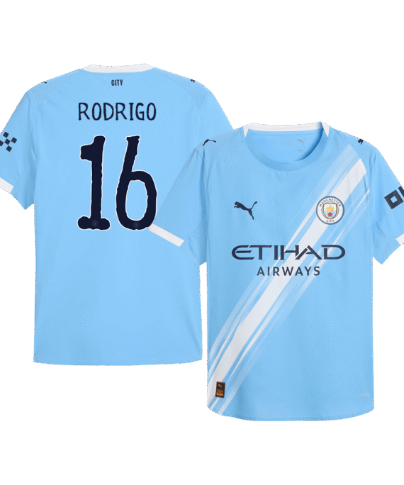 Manchester City RODRIGO #16 Home Soccer Jersey Authentic 2025/26 - Club World Cup