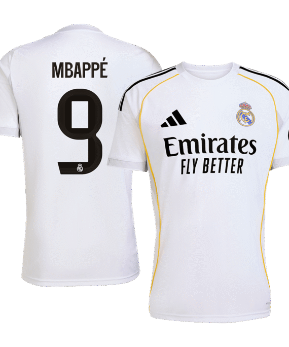 Real Madrid MBAPPÉ #9 Home Soccer Jersey 2025/26