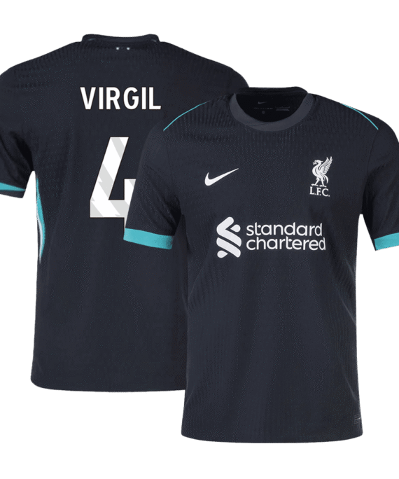 Liverpool VIRGIL #4 Away Soccer Jersey Authentic