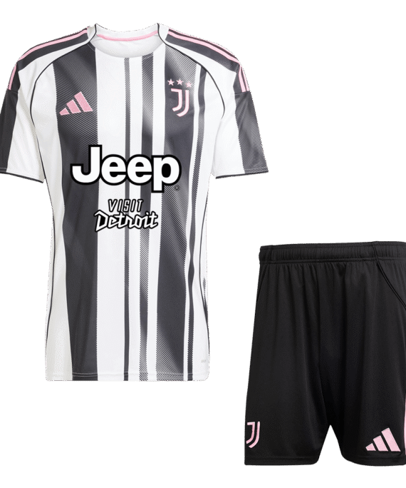 Juventus Home Soccer Jersey Kit 2025/26 (Jersey+Shorts)