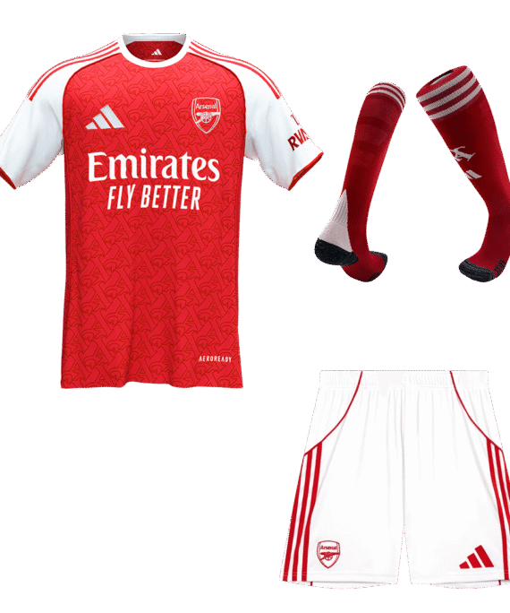 Arsenal Home Soccer Jersey Kit(Jersey+Shorts+Socks) 2025/26 Red