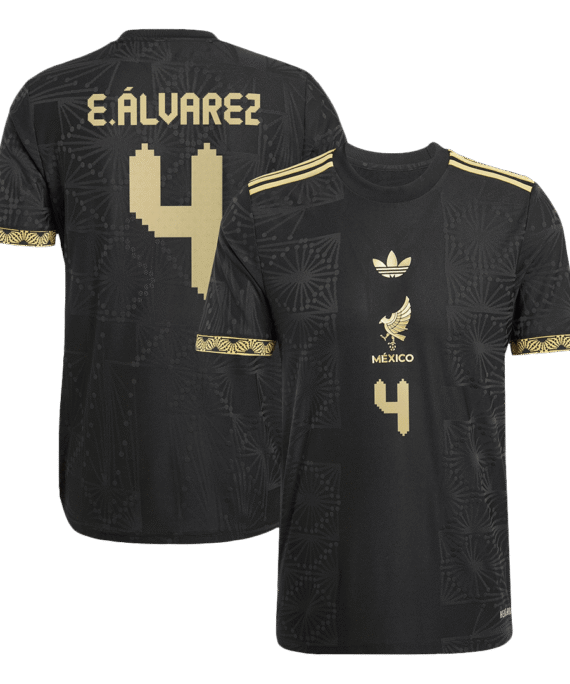 Mexico E.ÁLVAREZ #4 Third Away Soccer Jersey Authentic 2025 -Gold Cup