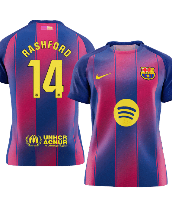Barcelona RASHFORD #14 Home Soccer Jersey 2025/26