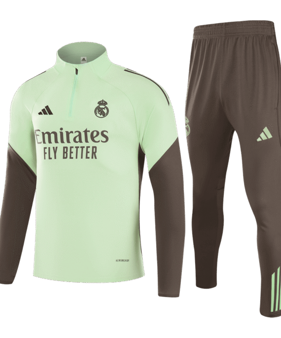 Real Madrid Sweatshirt Kit 2025/26 - Green (Top+Pants)