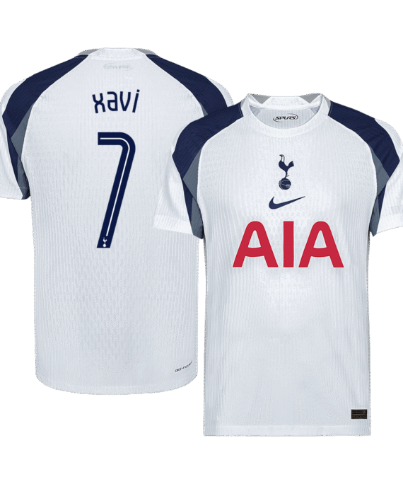 XAVI #7 Authentic Tottenham Hotspur Home Soccer Jersey 2025/26 White - UCL