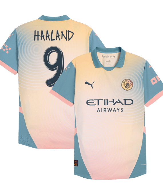 Manchester City HAALAND #9 Fourth Away Soccer Jersey Authentic- Definitely City (UCL Edition)