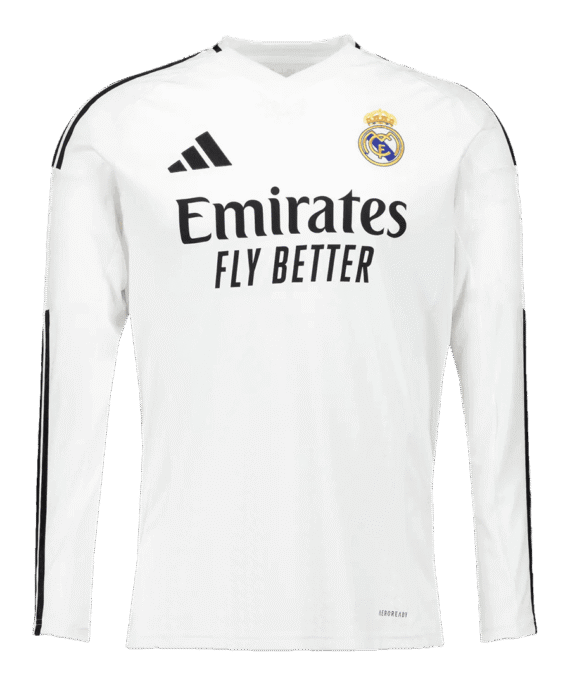 Real Madrid Long Sleeve Home Jersey