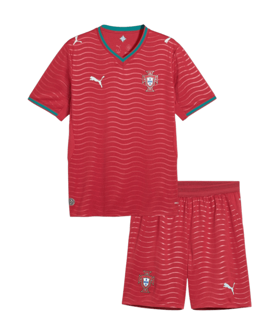 Kid's Portugal Home Soccer Jersey Kit(Jersey+Shorts) World Cup 2026 Red
