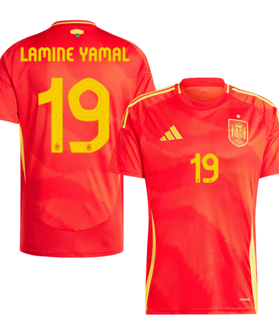 Spain LAMINE YAMAL #19 Home Jersey EURO