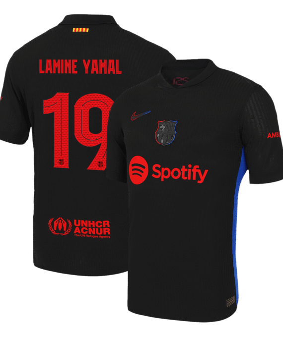 Barcelona LAMINE YAMAL #19 Away Soccer Jersey Authentic - UCL Edition