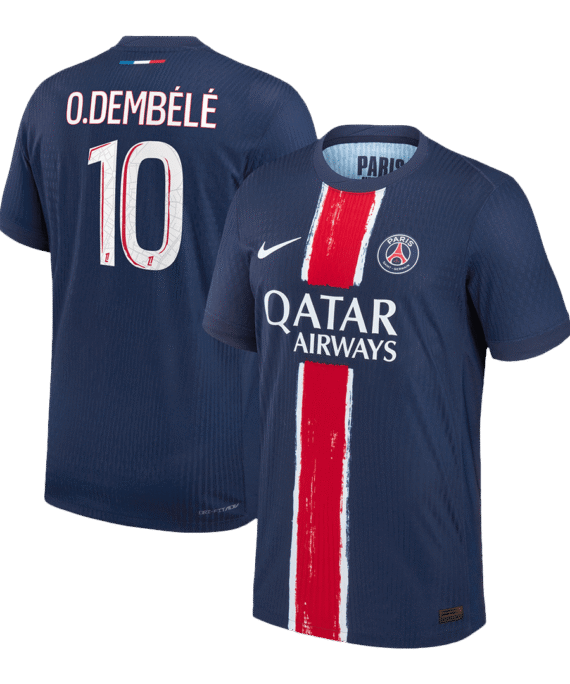PSG O.DEMBÉLÉ #10 Home Soccer Jersey Authentic