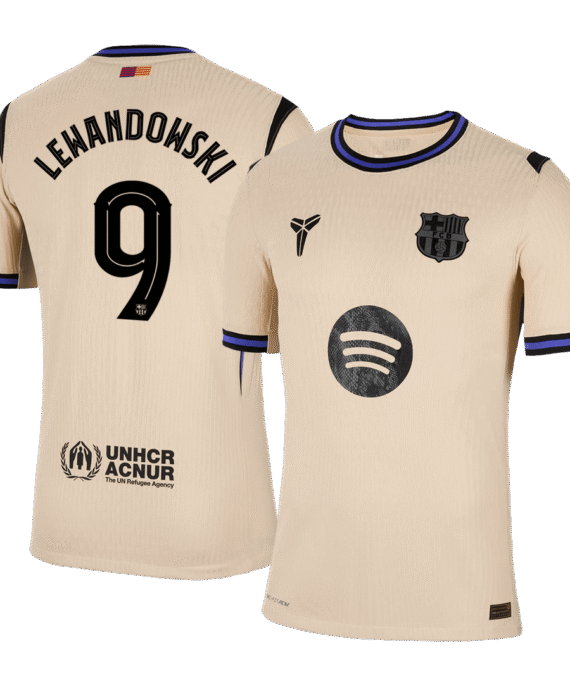 Barcelona LEWANDOWSKI #9 Away Soccer Jersey Authentic 2025/26 - UCL Edition
