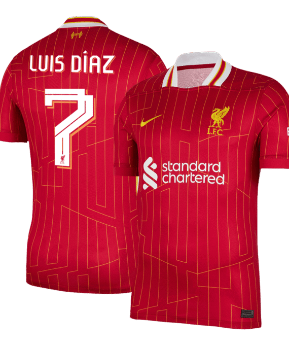 Liverpool LUIS DÍAZ #7 Home Soccer Jersey - UCL Edition