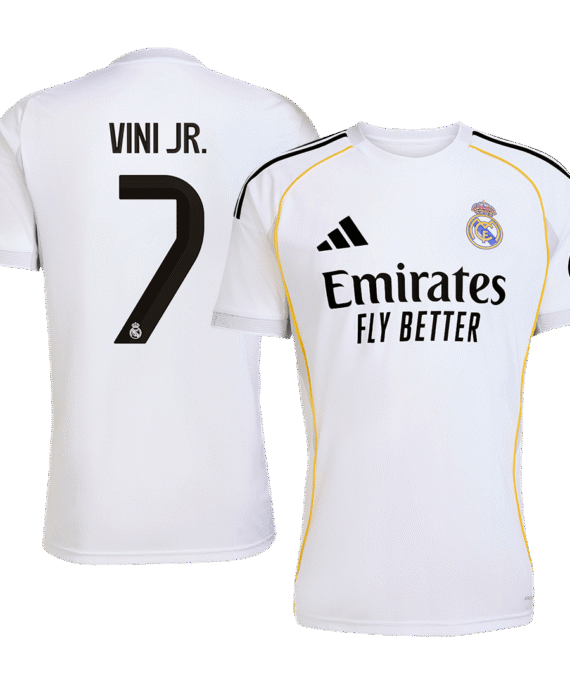 Real Madrid VINI JR. #7 Home Soccer Jersey 2025/26