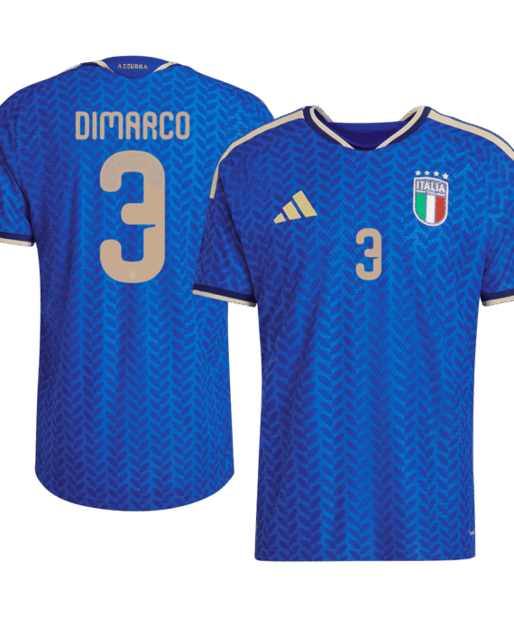 Italy DIMARCO #3 Home Soccer Jersey Authentic 2026