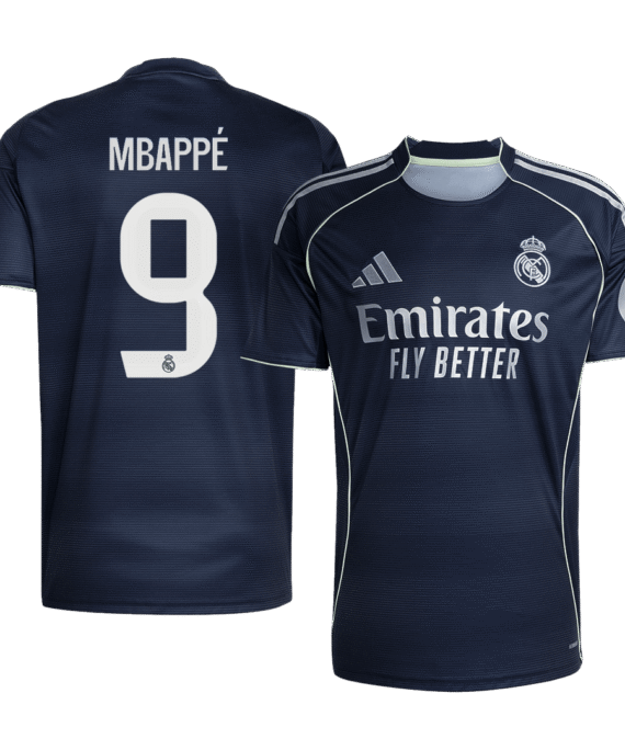Real Madrid MBAPPÉ #9 Away Soccer Jersey 2025/26