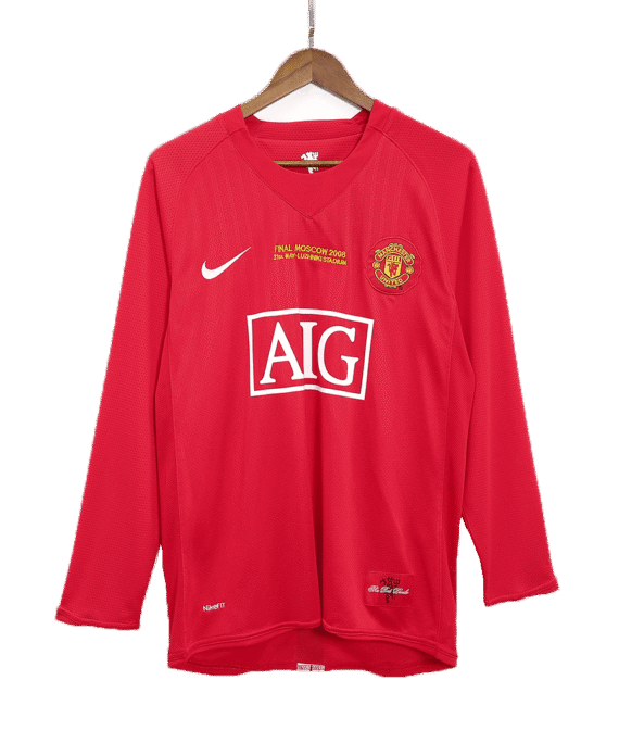 Manchester United Home Jersey Retro 2007/08 - Long Sleeve - UCL Final