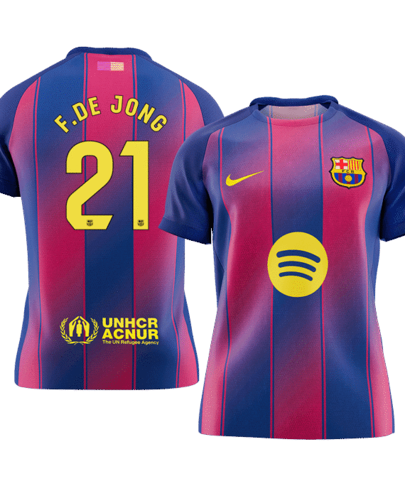 Barcelona F.DE JONG #21 Home Soccer Jersey 2025/26