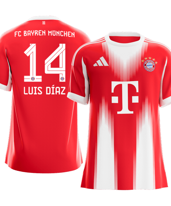 Bayern Munich LUIS DÍAZ #14 Home Soccer Jersey 2025/26