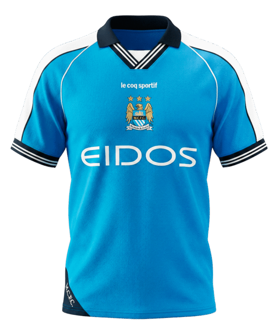 Manchester City Home Soccer Jersey Retro 1999/01