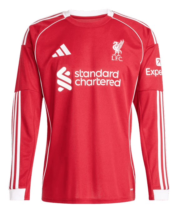 Liverpool Home Soccer Jersey Retro 2025/26 - Long Sleeve