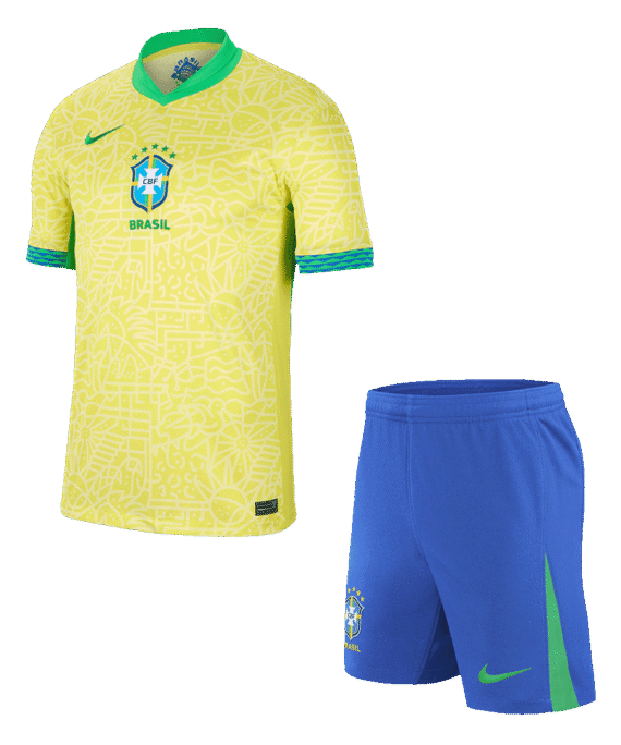 Brazil Home Jersey Kit (Jersey+Shorts)