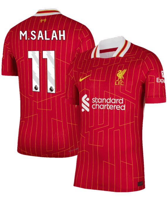 Liverpool M.SALAH #11 Home Soccer Jersey Authentic