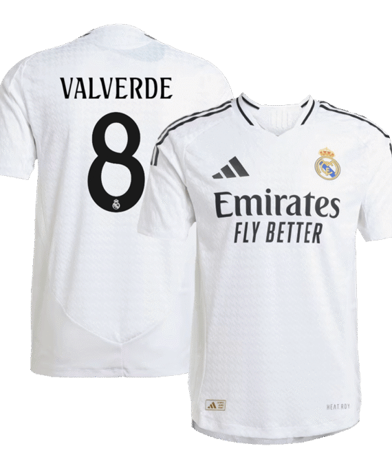 Real Madrid VALVERDE #8 Home Jersey Authentic