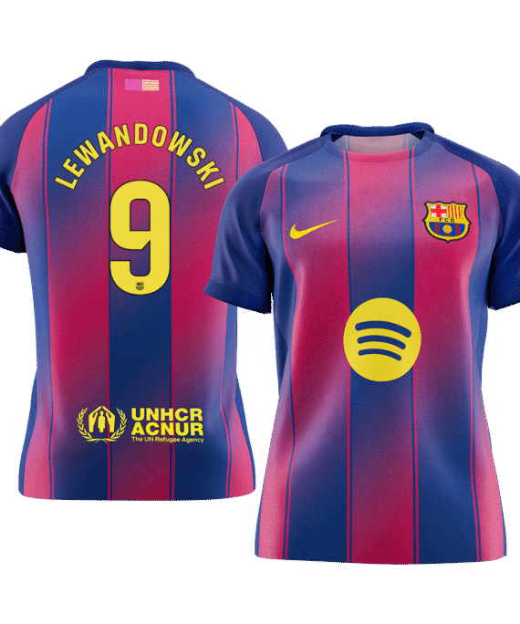 Barcelona LEWANDOWSKI #9 Home Soccer Jersey 2025/26