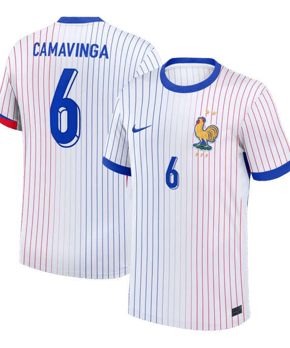 CAMAVINGA #6 France Euro Away Soccer Jersey White
