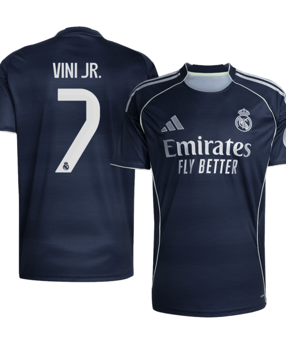 Real Madrid VINI JR. #7 Away Soccer Jersey 2025/26