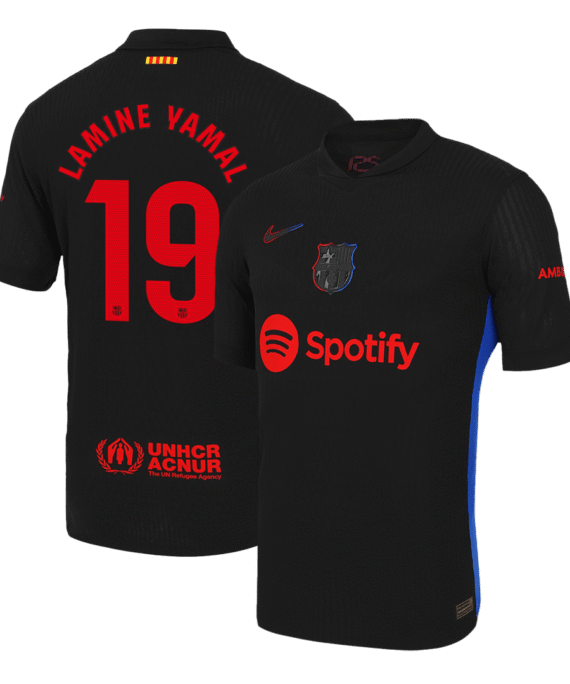 Barcelona LAMINE YAMAL #19 Away Soccer Jersey Authentic