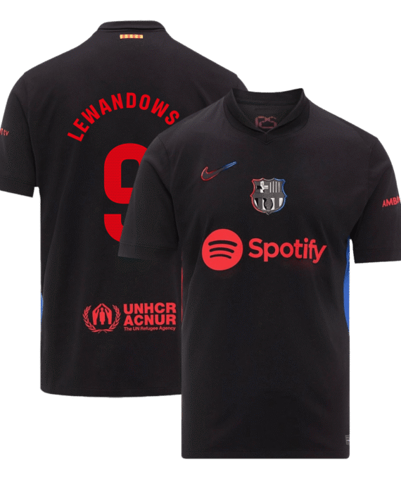 Barcelona LEWANDOWSKI #9 Away Soccer Jersey