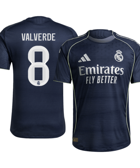Real Madrid VALVERDE #8 Away Soccer Jersey Authentic 2025/26