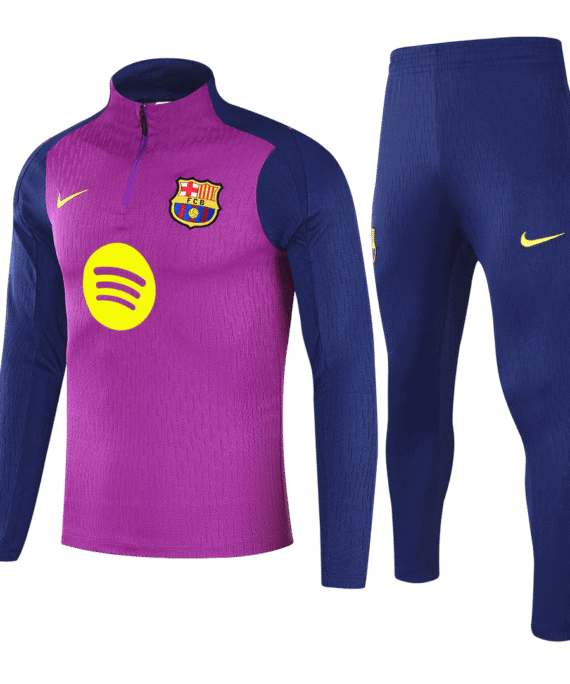 Kid's Barcelona Zipper Sweatshirt Kit(Top+Pants) 25/26 Purple