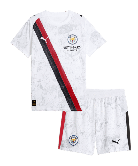 Manchester City Soccer Jersey Kit 2025/26 Kids(Jersey+Shorts)