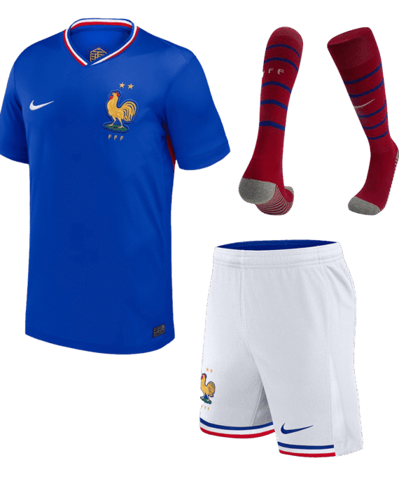 France Home Jersey Kit EURO (Jersey+Shorts+Socks)