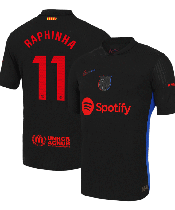 Barcelona RAPHINHA #11 Away Soccer Jersey Authentic