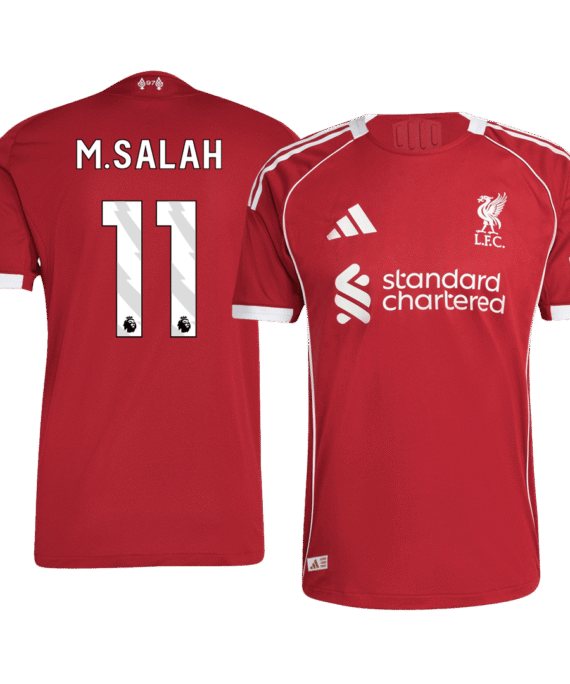 Liverpool M.SALAH #11 Home Soccer Jersey Authentic 2025/26