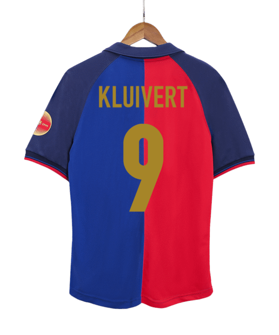 Barcelona KLUIVERT #9 Home Soccer Jersey Retro 1999/00 - 100th Anniversary