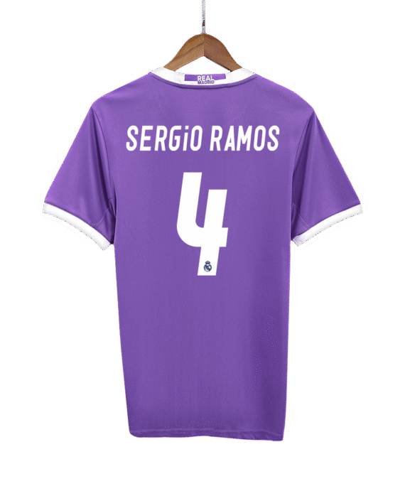 Real Madrid SERGIO RAMOS #4 Away Soccer Jersey Retro 2016/17