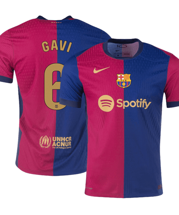 Barcelona GAVI #6 Home Jersey Authentic