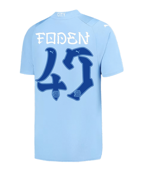 Manchester City FODEN #47 Japanese Tour Printing Home Jersey 2023/24
